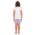 Girls summer pajama set Elephant t-shirt + Purple shorts